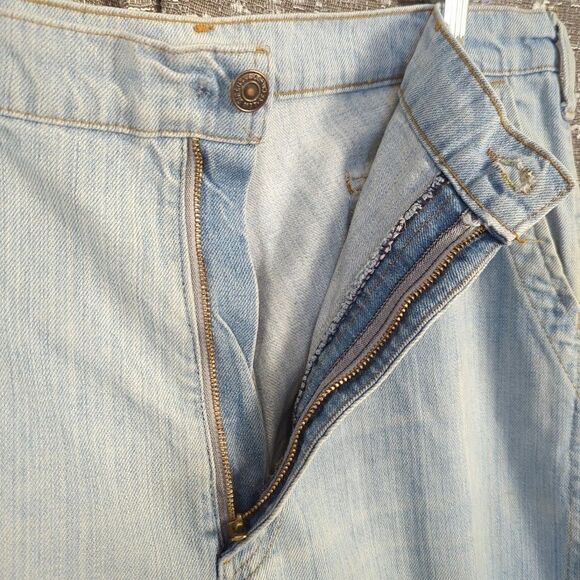 Vintage 70's Levi's Orange Tab Flare/Bootcut Light Wash Jeans Slash Pocket - Picture 10 of 13